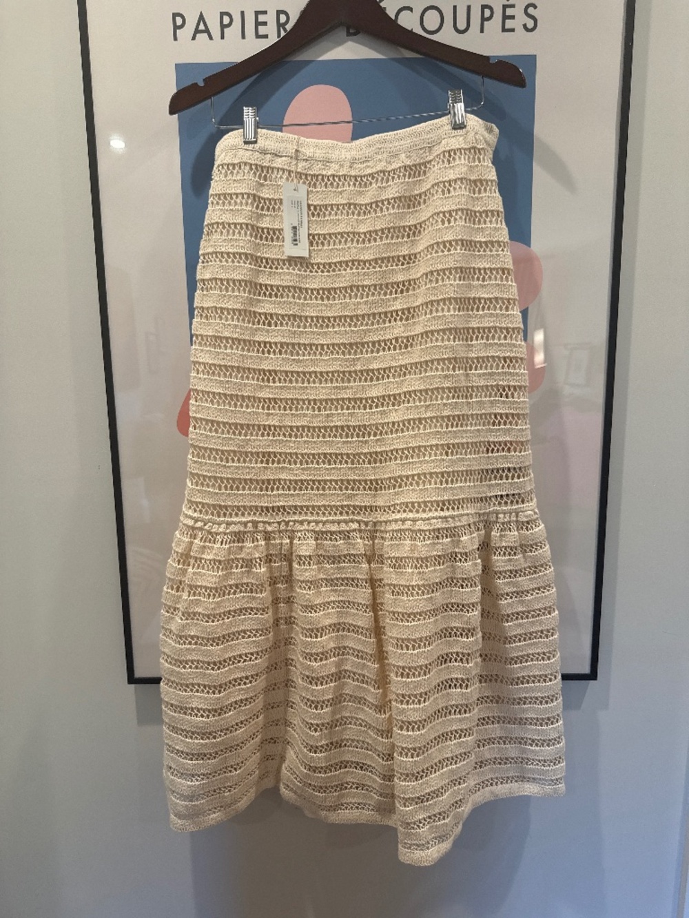 Leoffler Randall crochet ruffle skirt